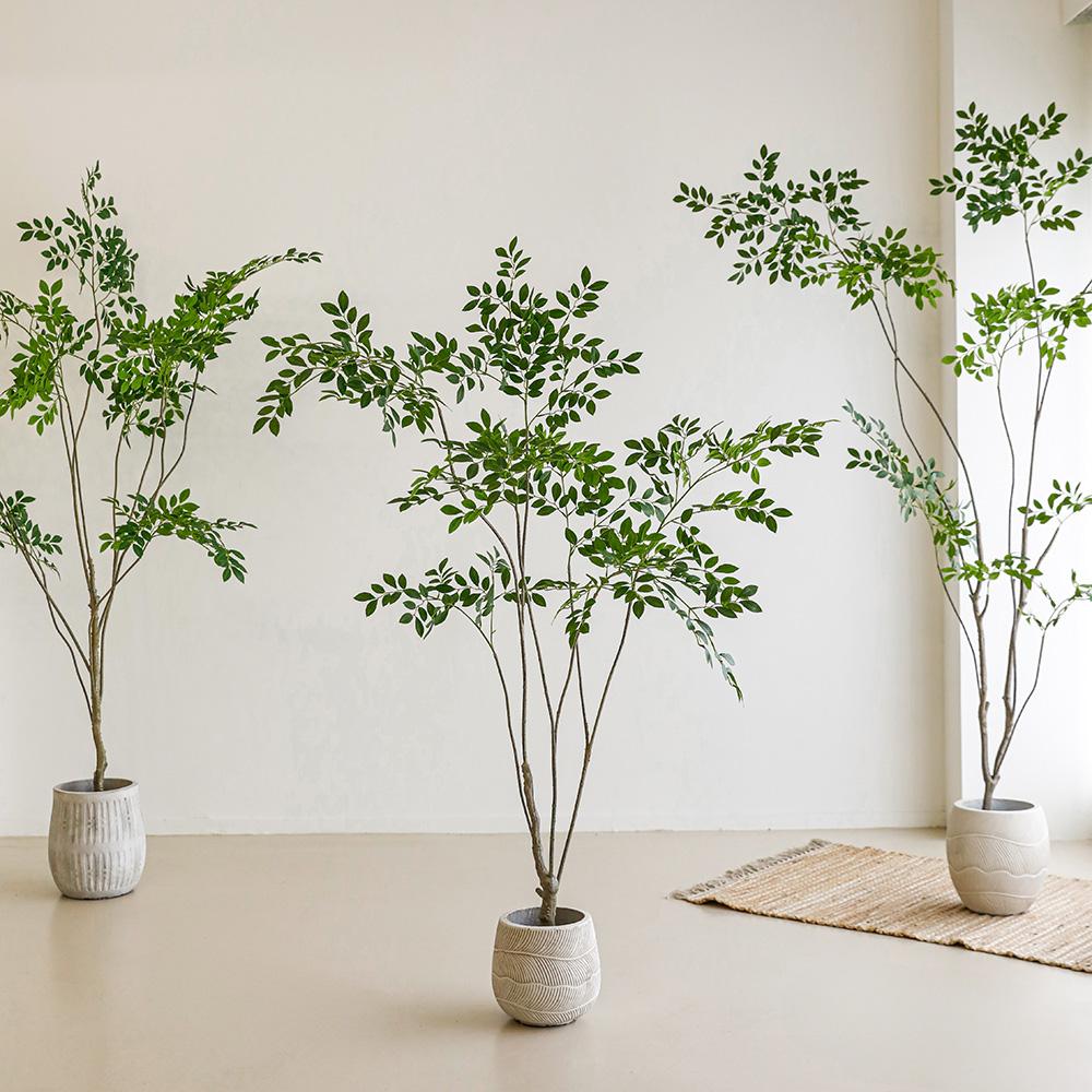 오렌지 자스민 인테리어 인조목 플랜테리어 조화 나무 화분 카페 거실 조경