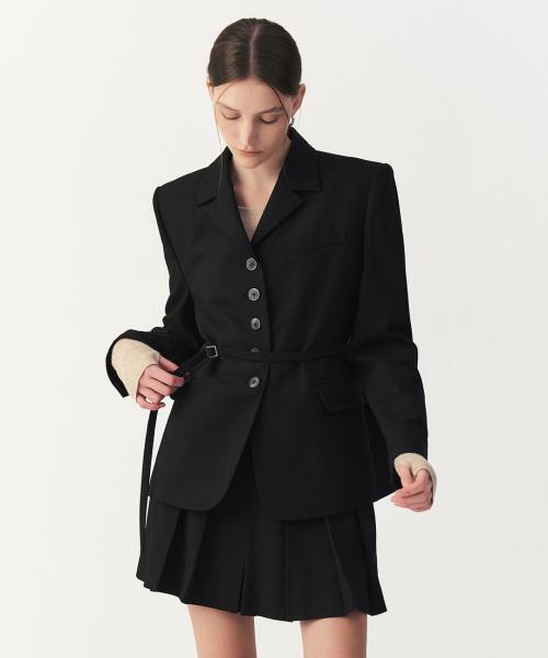 울 벨티드 테일러드 자켓_2COLORS