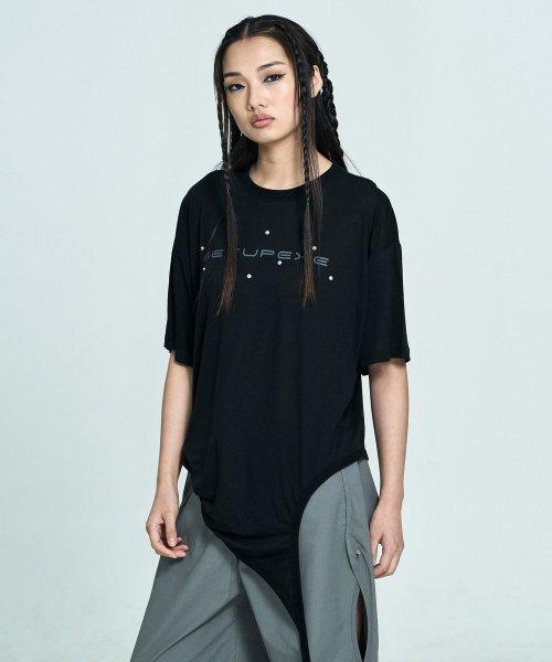 Logo rivet back hole over top - Black