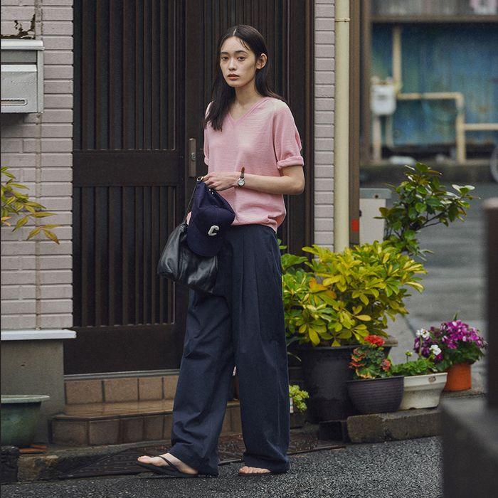 RODA COTTON PANTS_NAVY