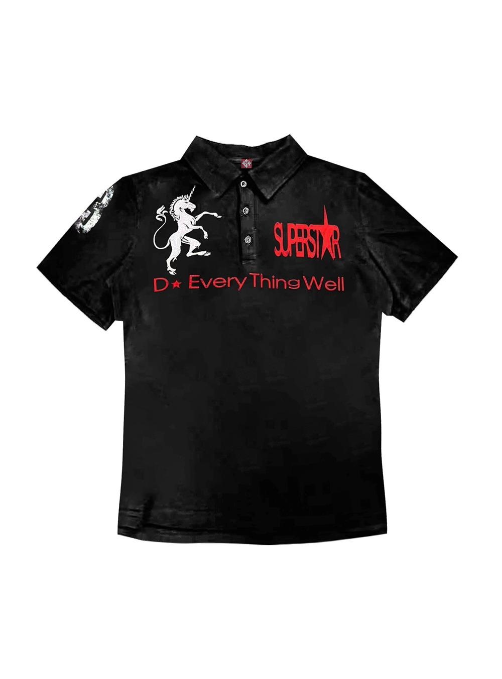 Unicorn Embroidery Polo T-Shirt