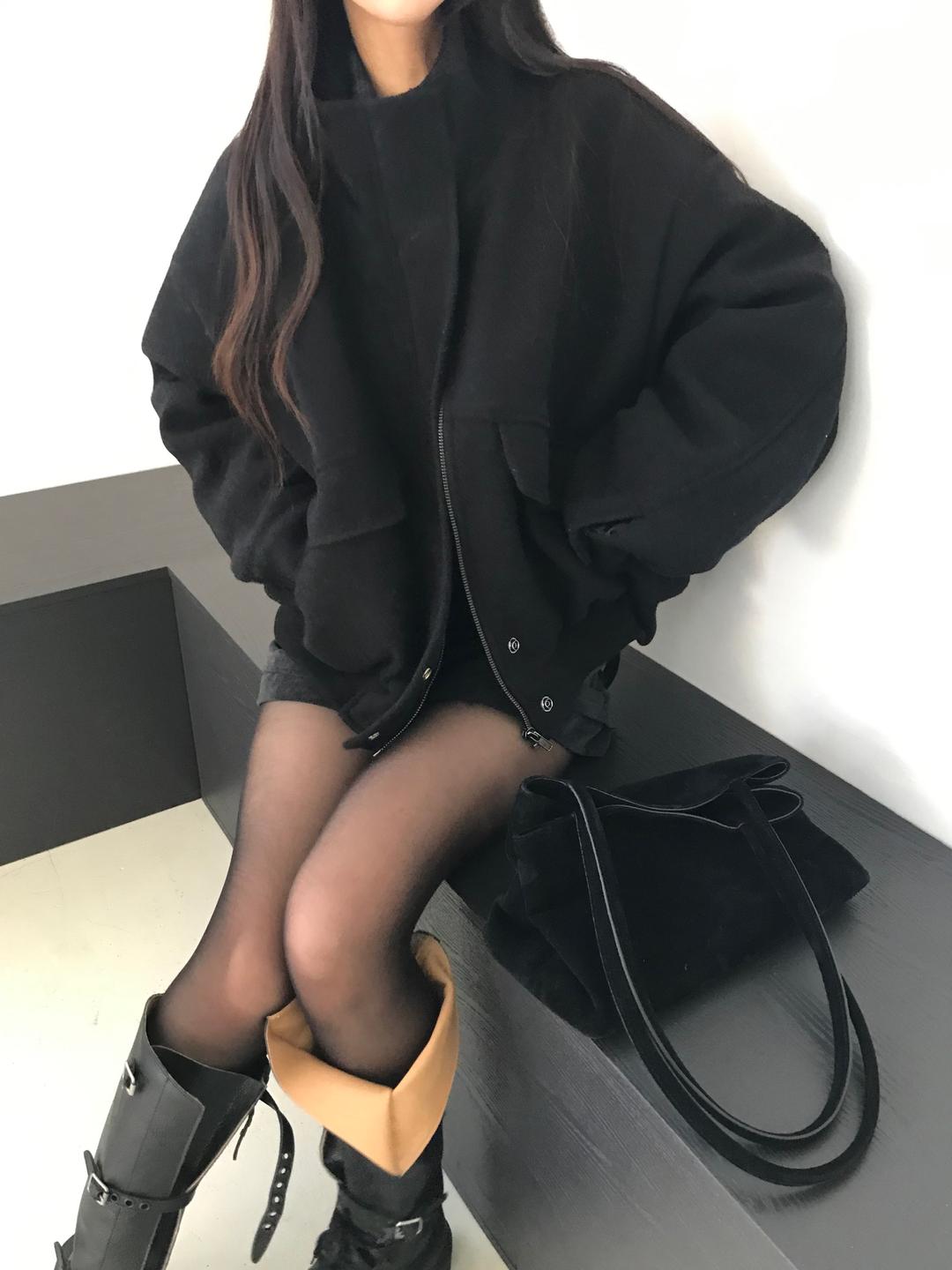 wool bomber jacket (3colors)