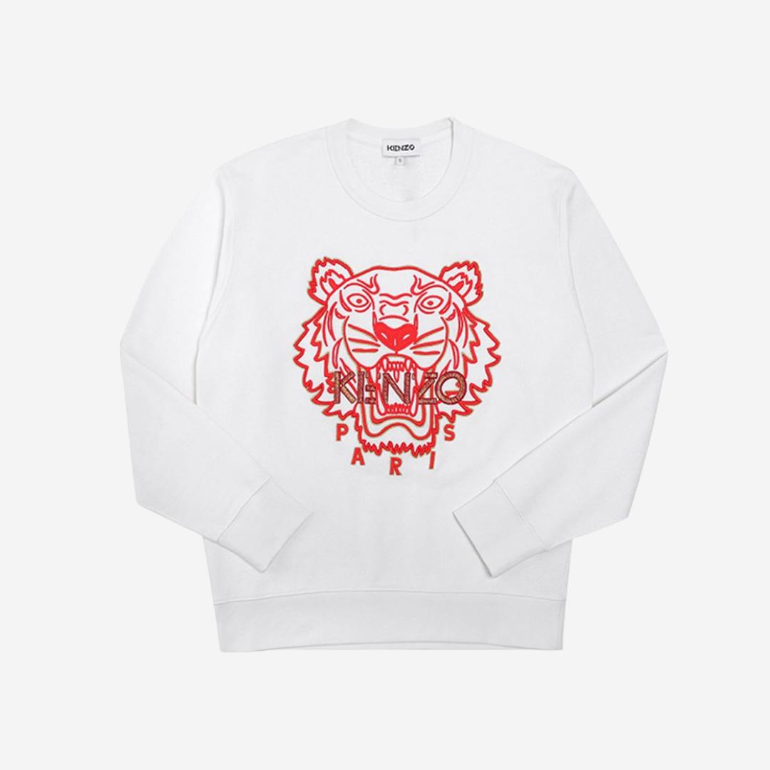 (W) Kenzo The Year of The Tiger Capsule Crewneck Sweatshirt White