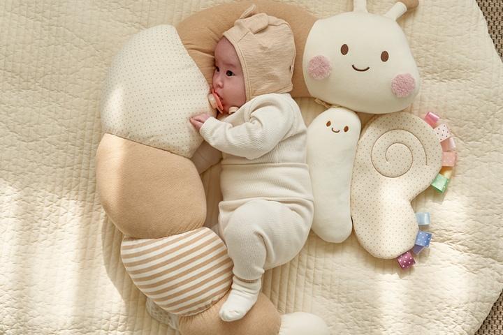 오가닉 버터 애착필로우 (인형 유아 짱구 베개 신생아 두상 바디필로우 출산 선물)