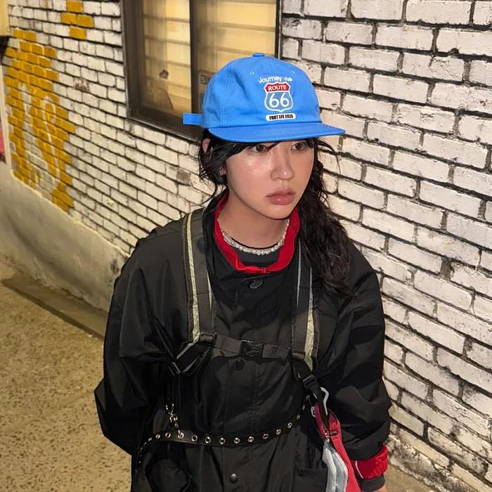 Route 66 6Panel Cap (Carolina Blue)