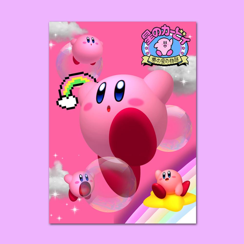 별의 커비 Kirby 일러스트 애니메이션 포스터 키치 인테리어 방꾸미기 벽꾸미기 촬영소품