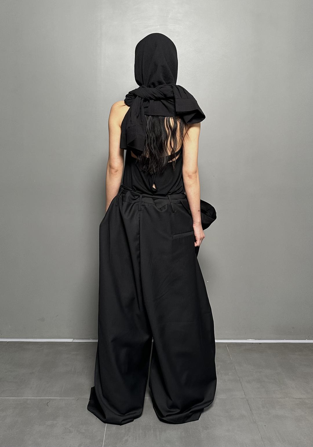 SS24 UNISEX AMU OVERSIZED SHIRT MUFFLER #BLACK [자사몰 혜택 5%]