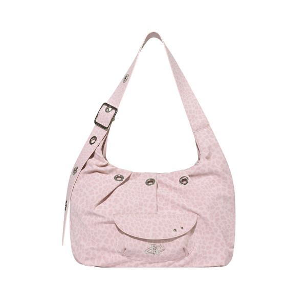 Carry all large hobo bag Leopard pink