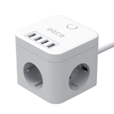 보코 큐브사각 3구2m USB4포트 멀티탭 콘센트