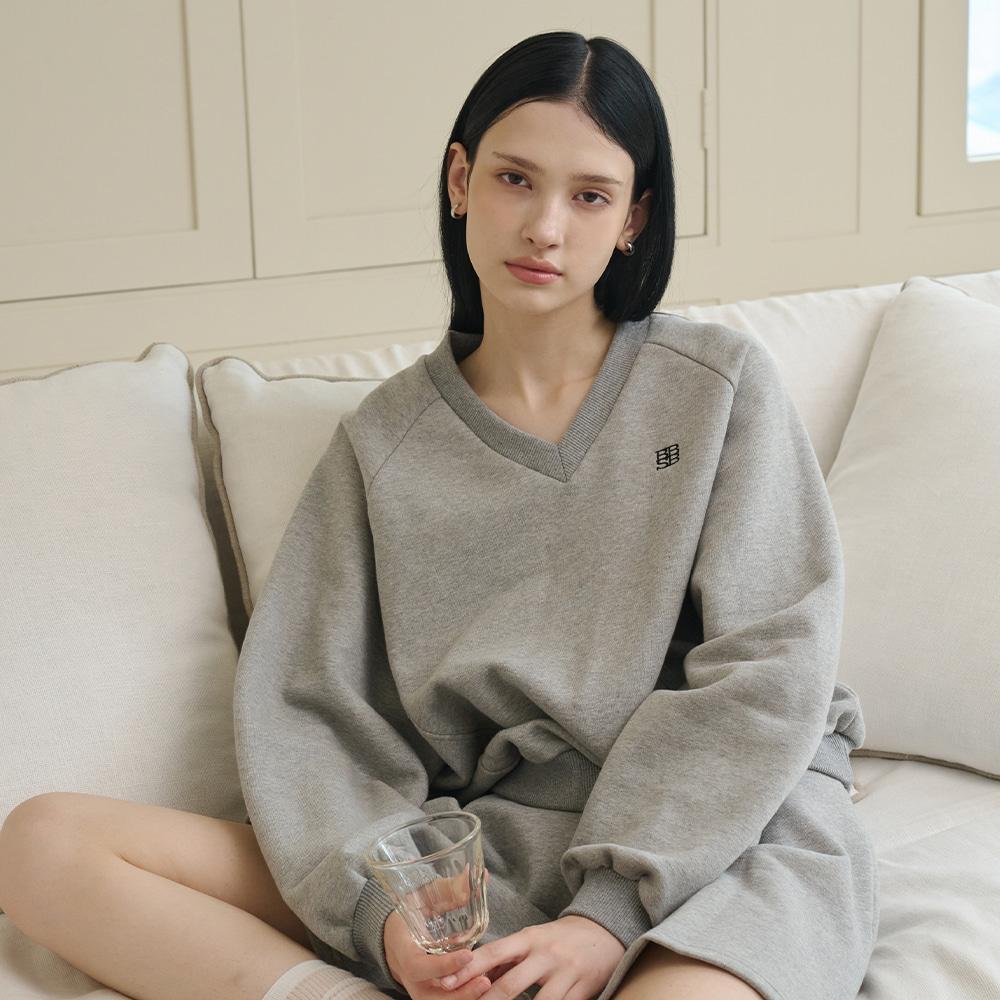 바이바이섭 브이넥 스웻셔츠 그레이 [T43]