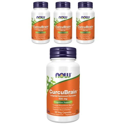나우푸드 커큐브레인 400mg 베지 캡슐, 50정, 4개 - 커큐민 | 쿠팡