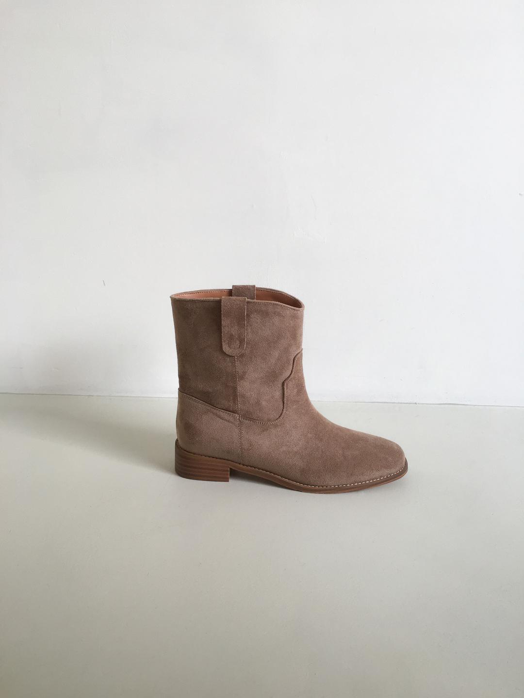 오아브 western ankle boots (beige)