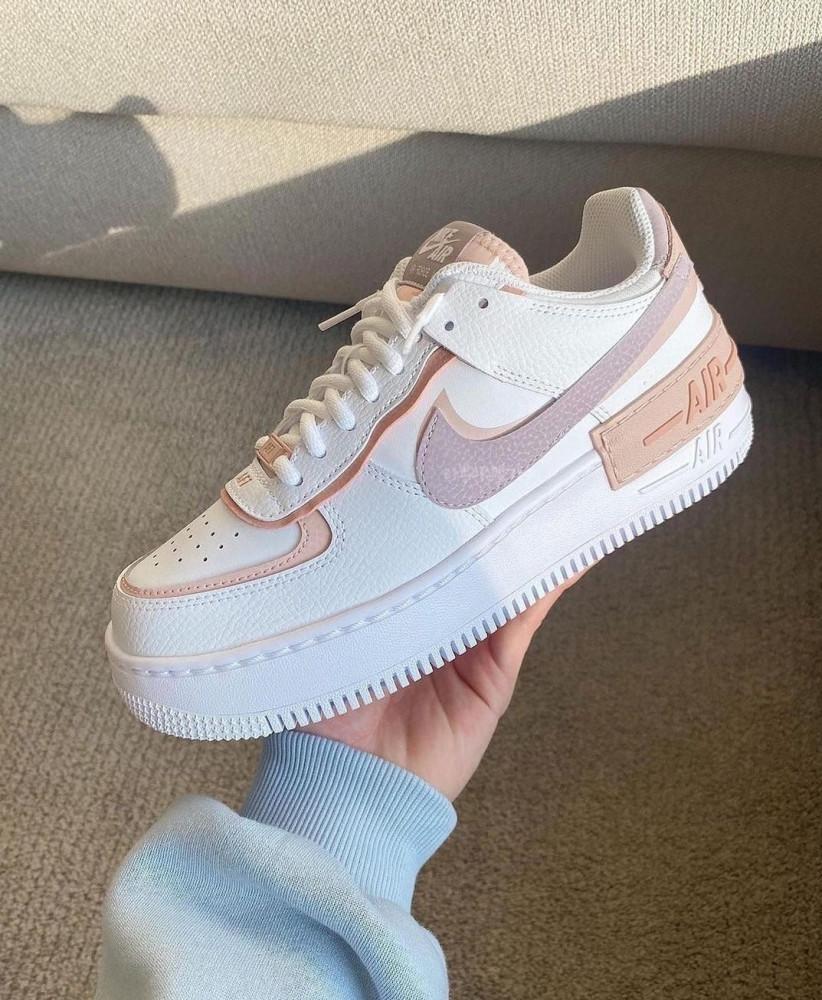 (100% 실사) 나이키 에어포스1 쉐도우 로우 흰핑 화이트 핑크 로즈 Nike Air Force 1 Shadow (CI0919-113)