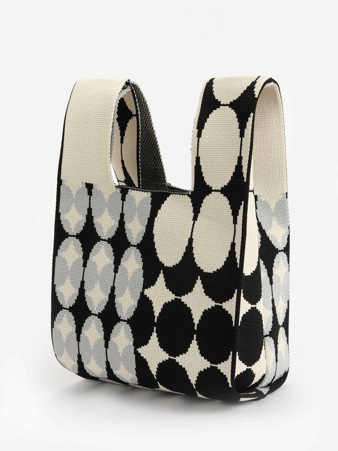 Polka Dot Patchy Crochet Bag