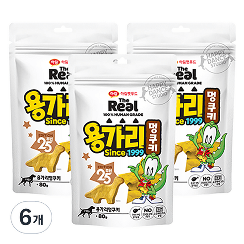 하림펫푸드 더리얼 용가리 멍쿠키, 닭가슴살, 80g, 6개 - 덴탈껌 | 쿠팡