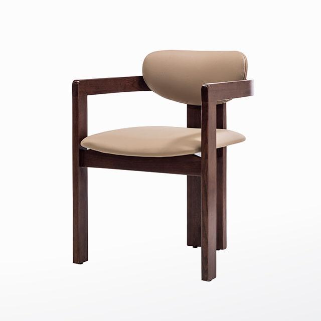 르바엘 체어 애쉬원목 PU가죽 카페 인테리어