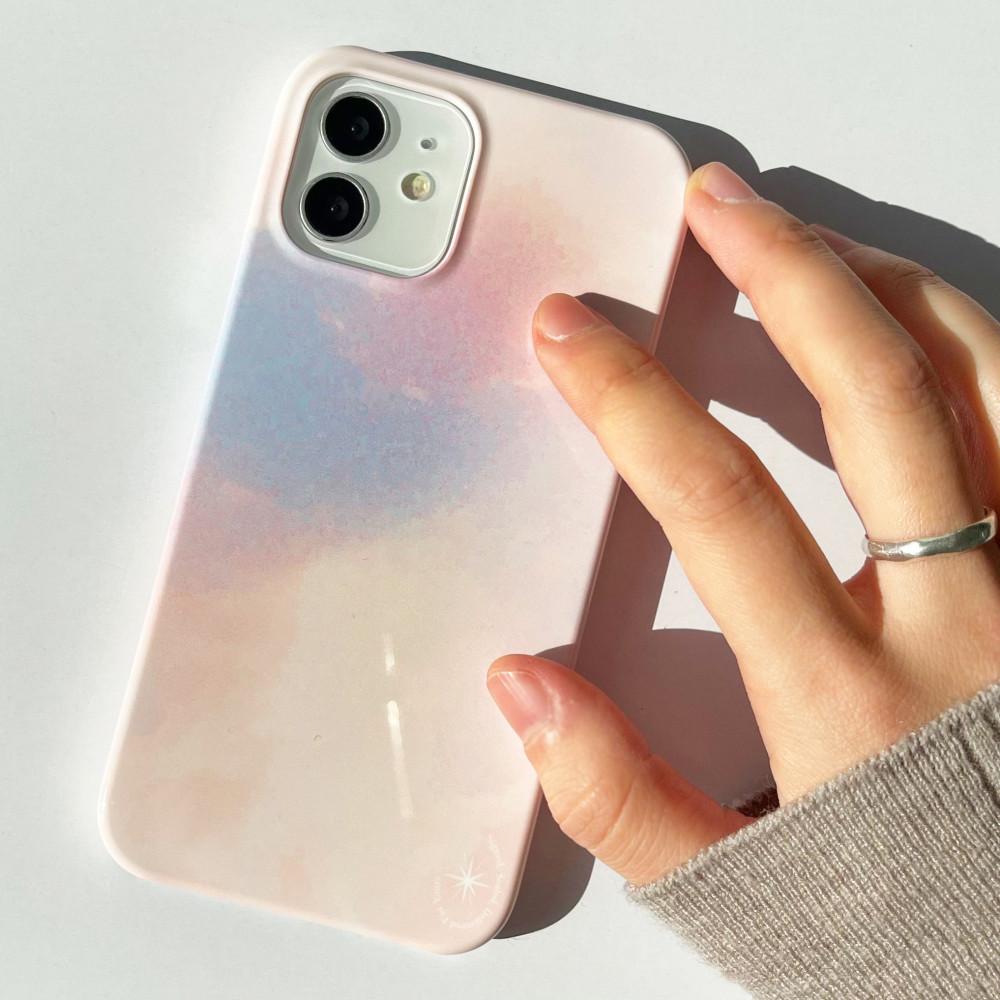 코튼캔디 구름 핑크 유광 무광 하드케이스 카드하드 글로시 아이폰15