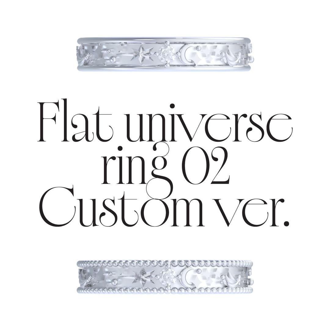 Custom order. flat universe ring 02 orbit custom