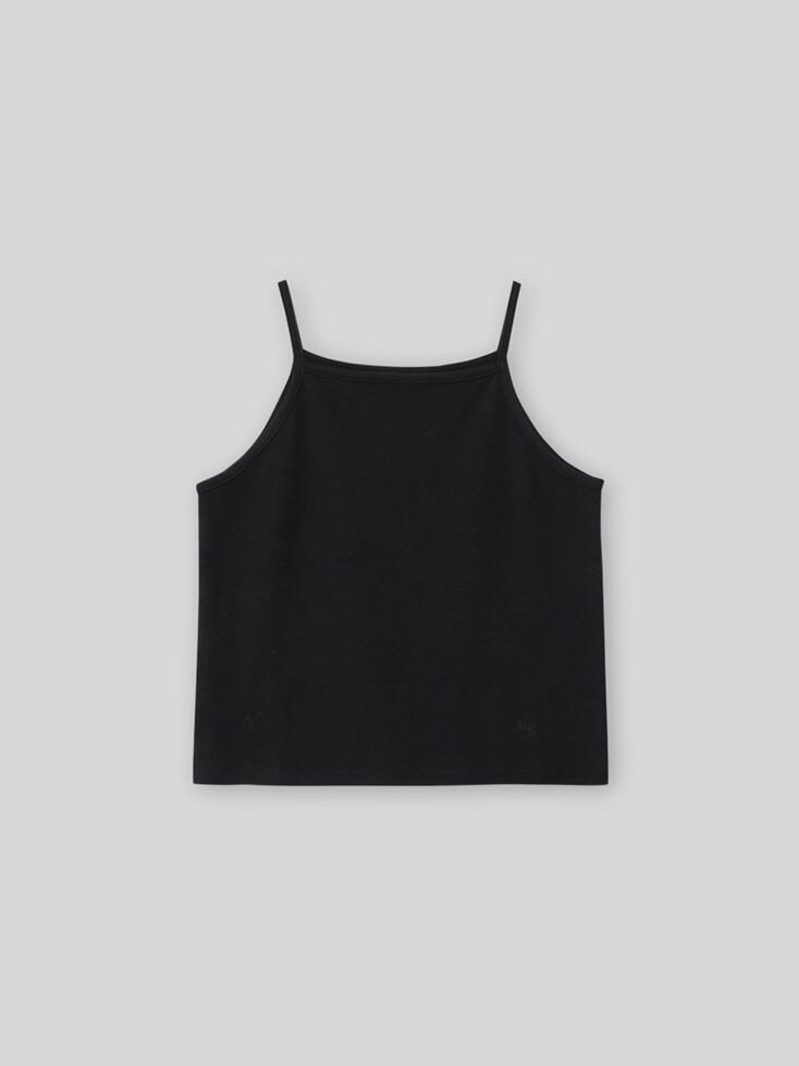 MN waffle sleeveless (black)