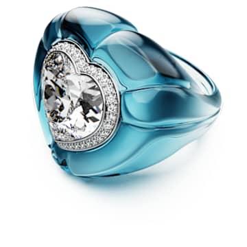 Dulcis cocktail ring, Heart cut, Pavé, Heart, Blue