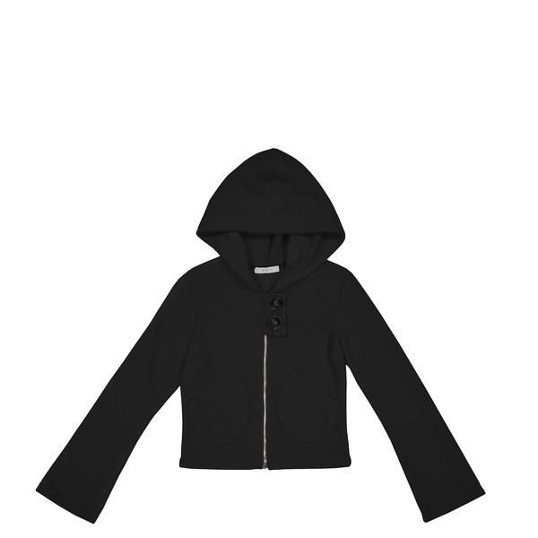 Pocket Fleece Hoodie Jacket [Black]