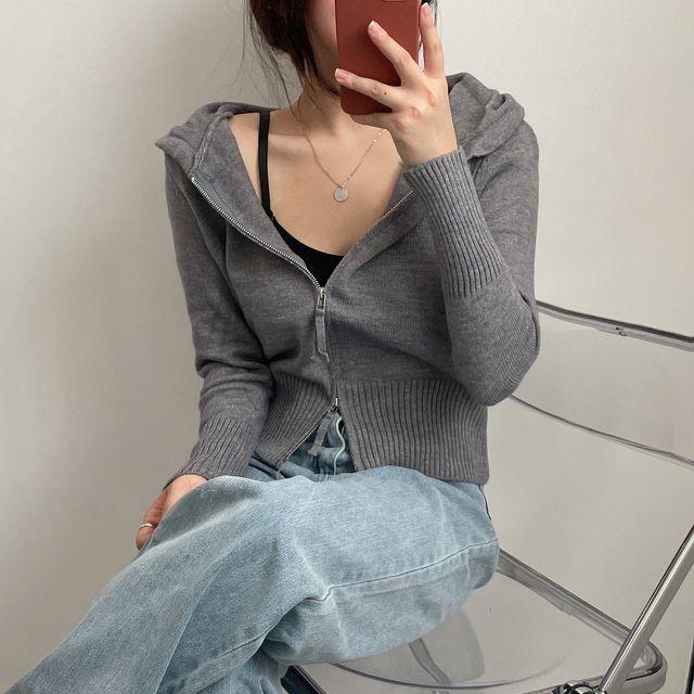 투웨이 니트 후드 집업 4color_히포엔비