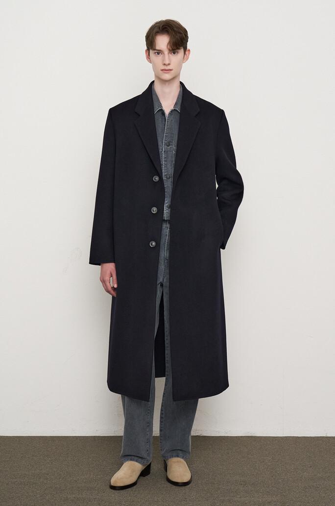 [TIME HOMME] 캐시미어 블렌드 백 슬릿 싱글 코트