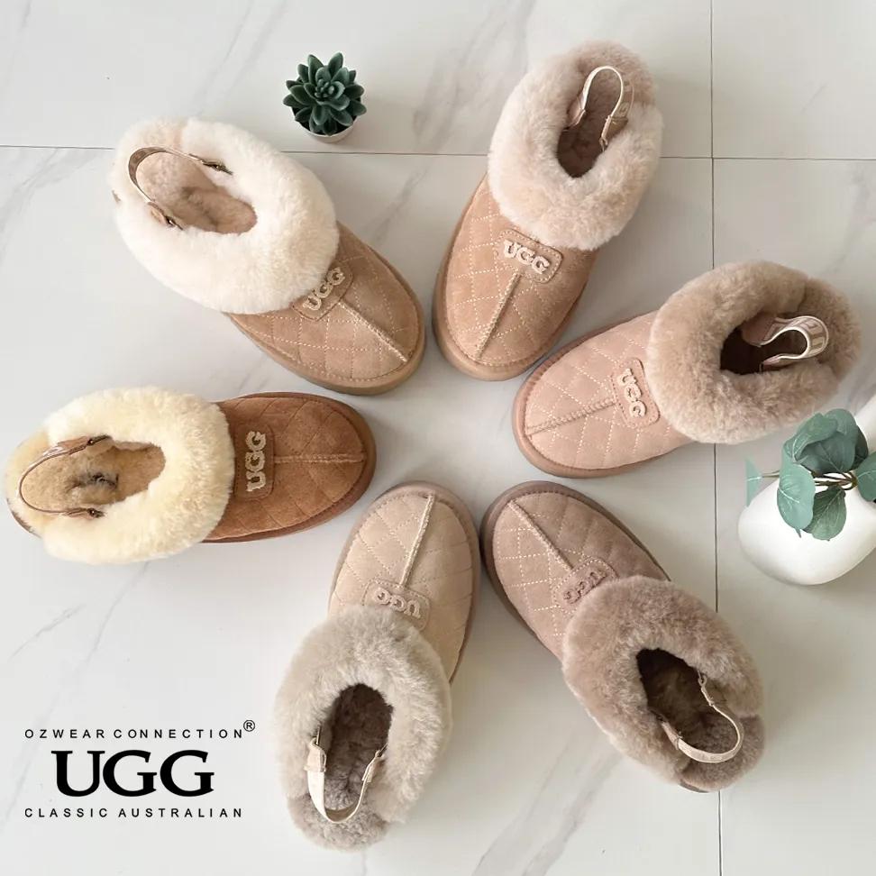 [무료배송/호주정품] 2025 OZWEAR UGG 오즈웨어 코켓 마틀라쎄 EMB 로고 플랫폼 슬리퍼 OB114PMDE