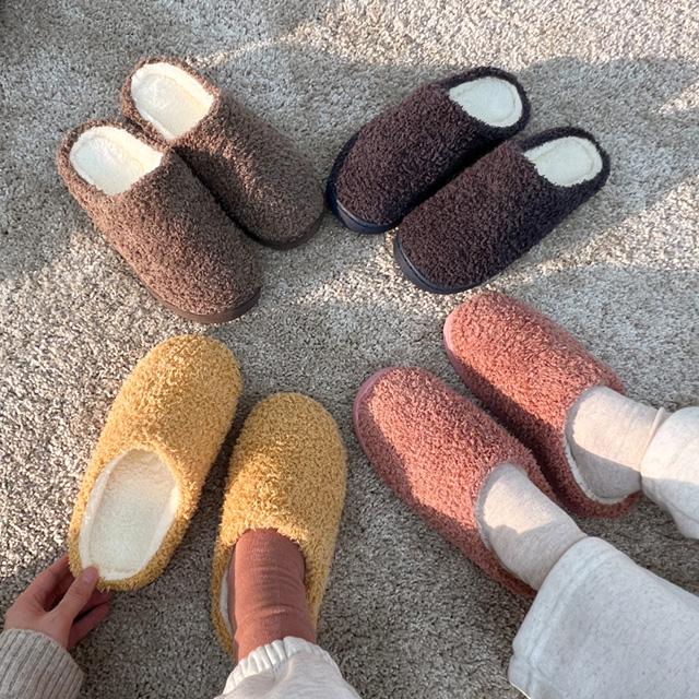 카니 커플 뽀글이 털 슬리퍼 실내화 층간소음방지 거실화 룸슈즈(2.5cm)