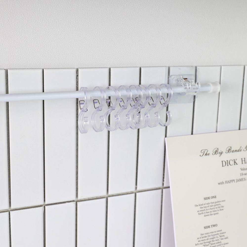 투명 S자 고리 다용도 소품 정리 후크  8p 세트