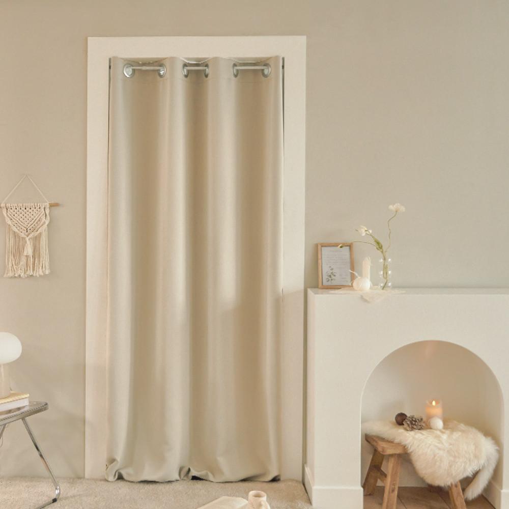 봉집형 방한 방풍 바람막이 가리개 암막 커튼 우풍 중문 현관 방문 3중직크림150x180