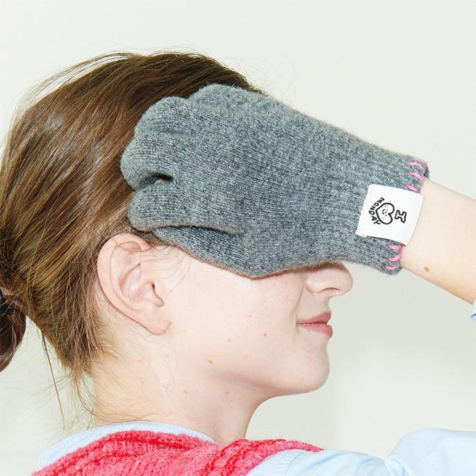 I HATE MONDAY X SLOWCOASTER Stitch Gloves Grey