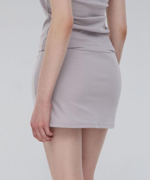 로우라이즈 스커트 연그레이