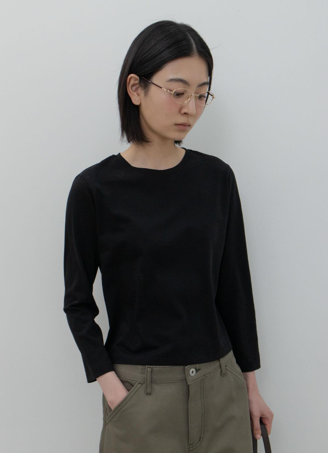 25FW 8 SINGLE STITCH TOP / BLACK