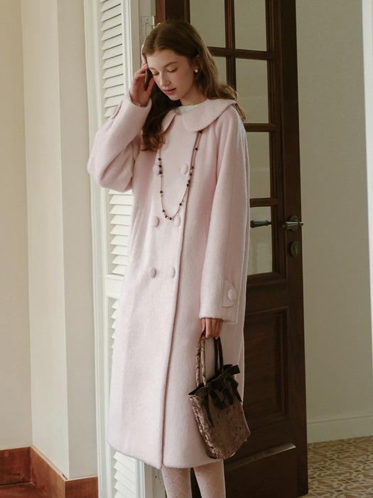 Cest_Pink doll collar double coat