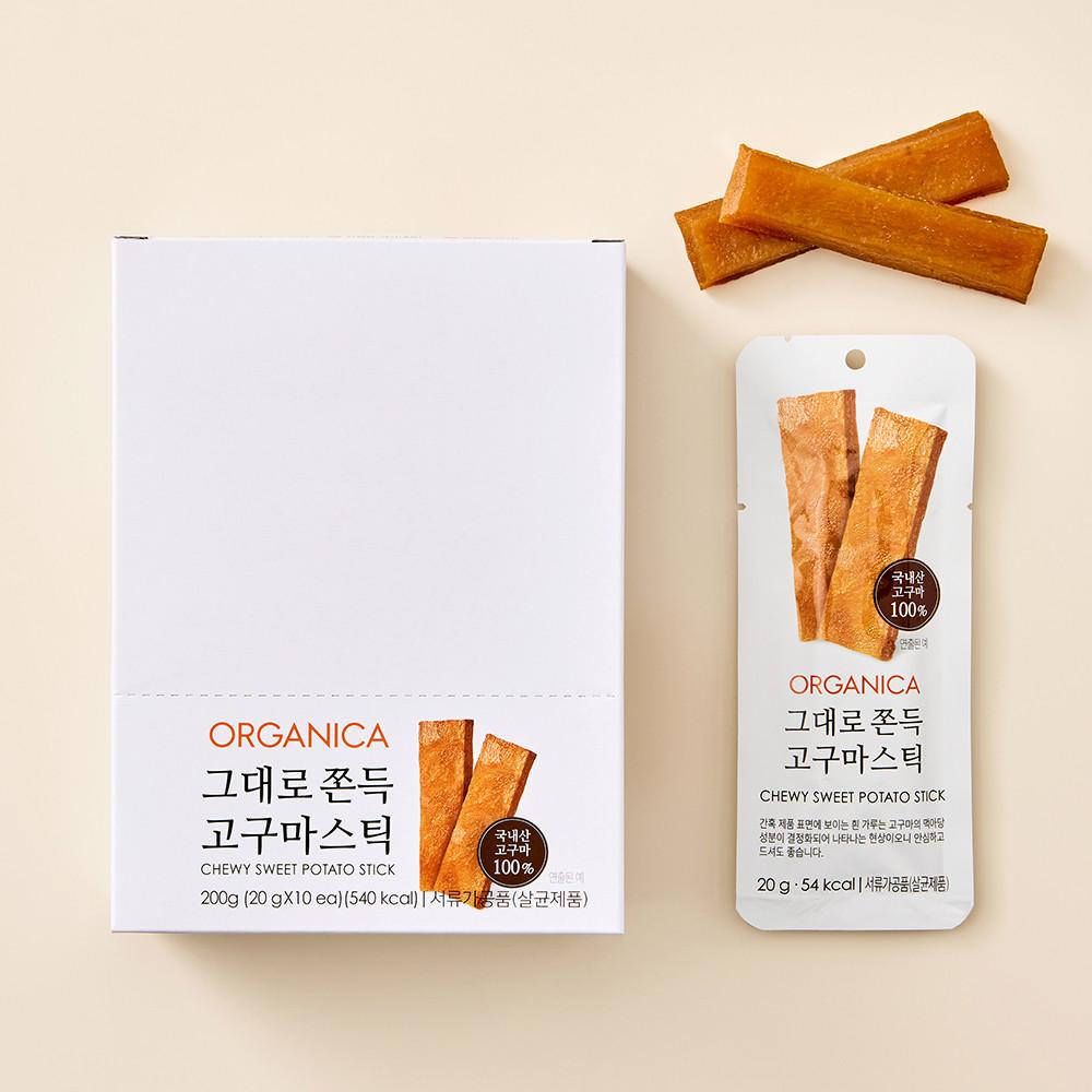 그대로 쫀득 고구마 20gX10개입 고구마스틱 고구마말랭이 건강한간식