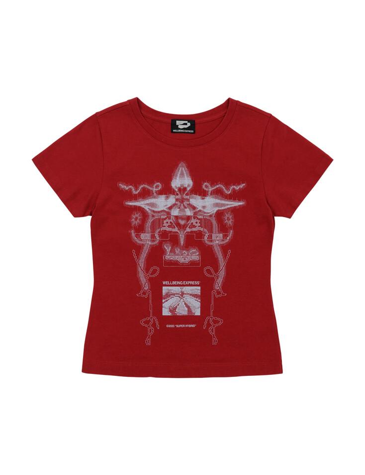 Digital Tattoo Tee Renewal Burgundy