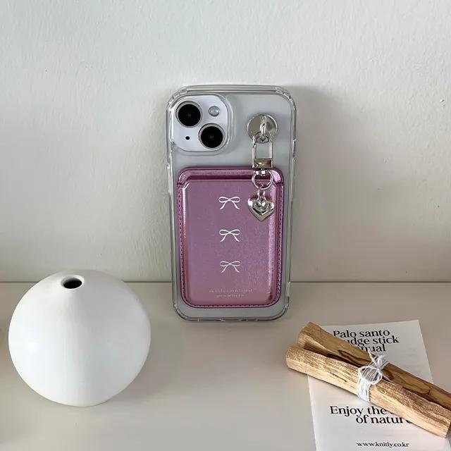 <자체제작> 발레코어 리본 맥세이프 카드지갑 케이스 맥세이프 카드지갑 케이스