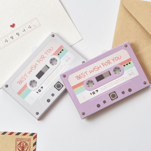 빈티지 테이프 녹음카드📼커플 생일 축하카드 편지지