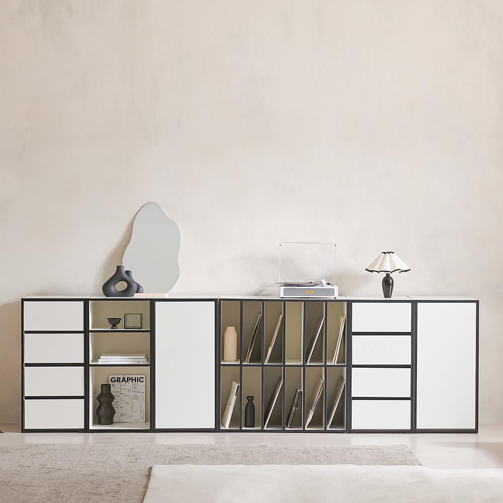 바스포르 뮤트 E0등급 400 800 1200 틈새 4단 높은 서랍장 수납장