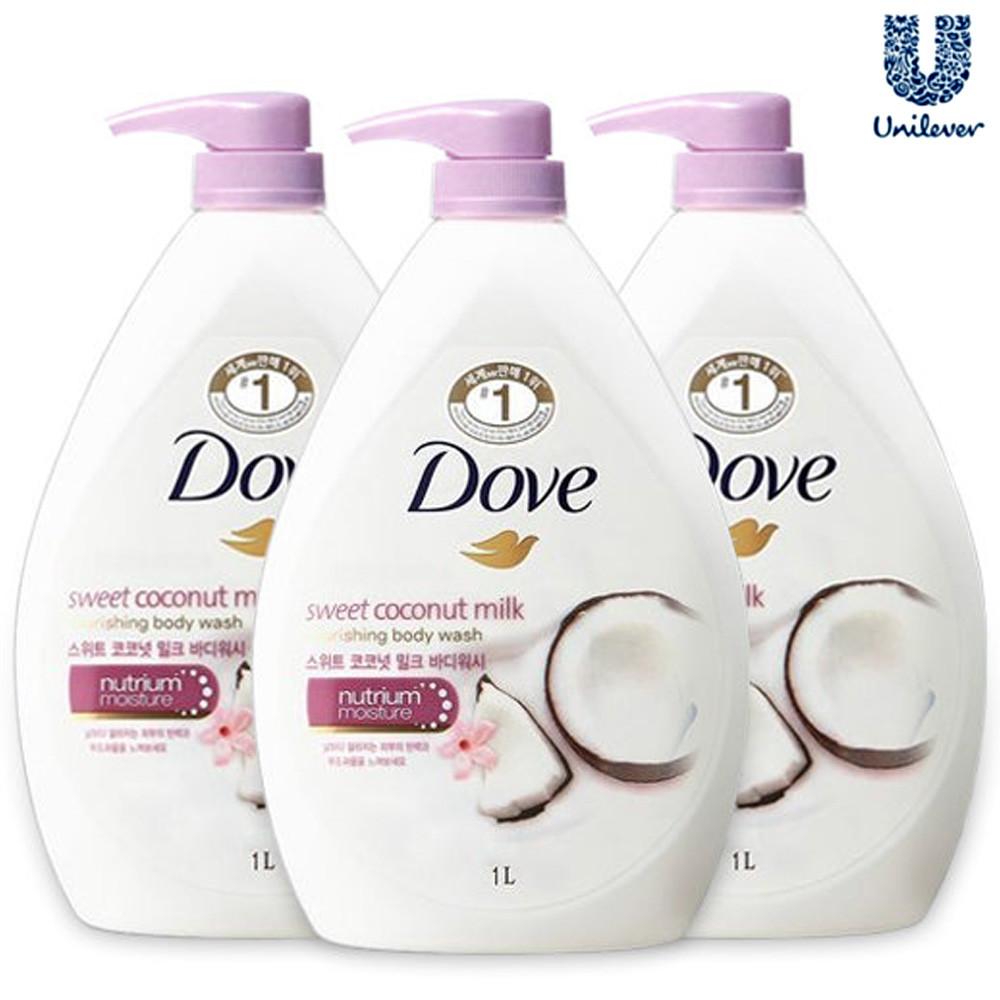 도브바디워시 스위트코코넛밀크 1L X 3개