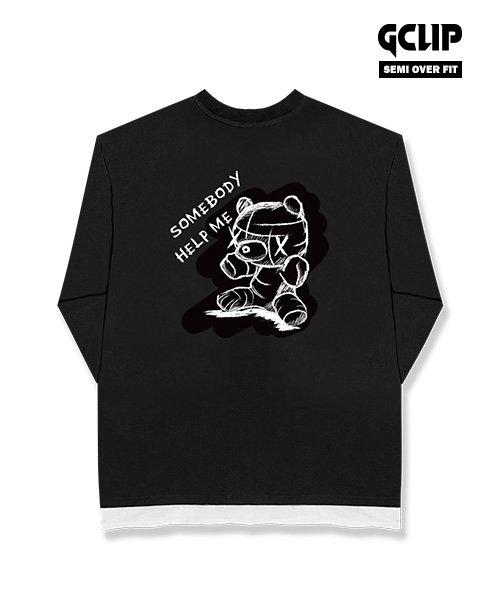 [23SS]헬프미베어 오버핏 7부 티셔츠