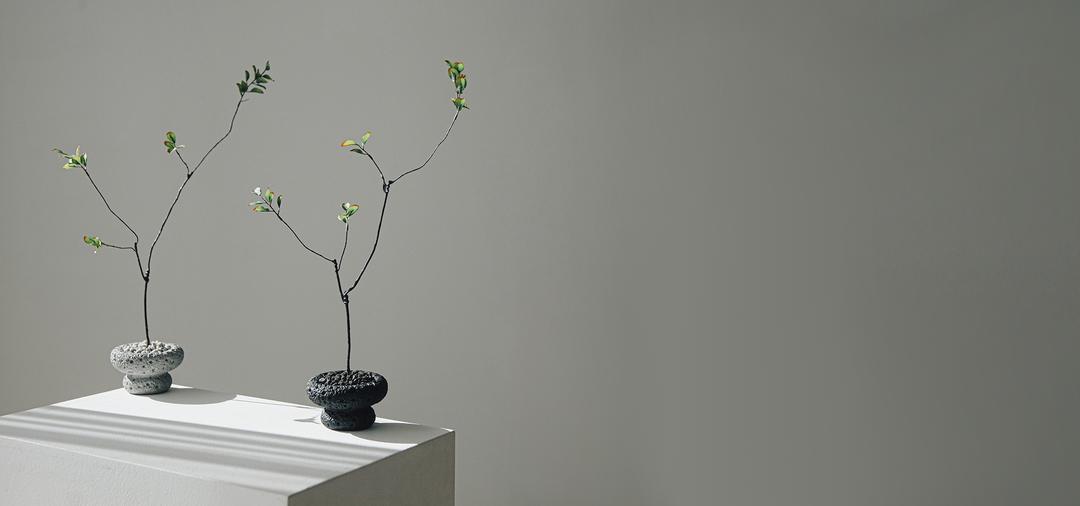 화살나무 그린잎 절구 세라믹화분