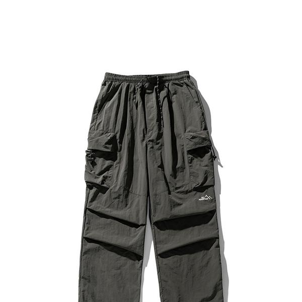 Double Pleat Big Pocket Nylon Pants