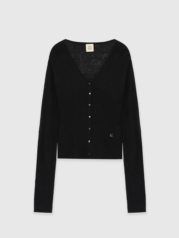 SOFT LINE CARDIGAN (BLACK)