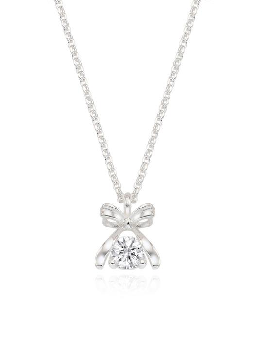 rossie ribbon cubic necklace