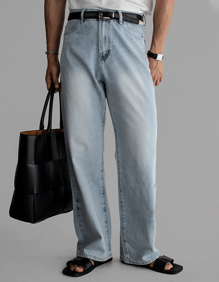 브룩 린넨 데님 팬츠