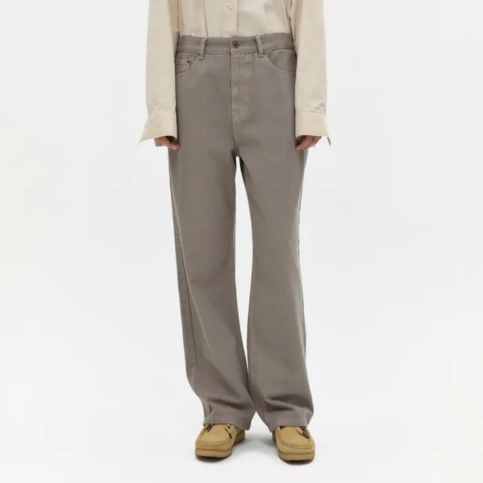 color dyeing pants - khaki gray