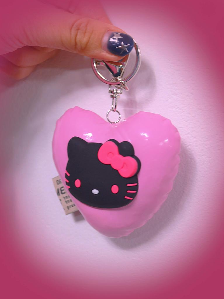 heart cat key-chain (2color)