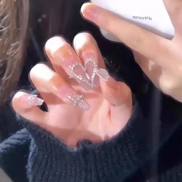 봄 추천❤️ 보석 네일수제팁